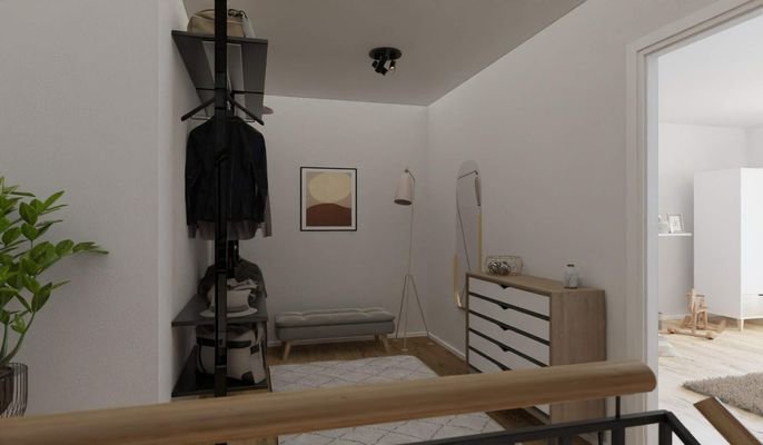 Eingangsbereich mit viel Platz für die Garderobe