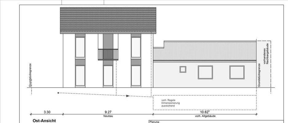 Möglicher Anbau Ostansicht