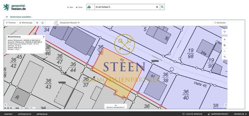 Fläche des Supermarktes