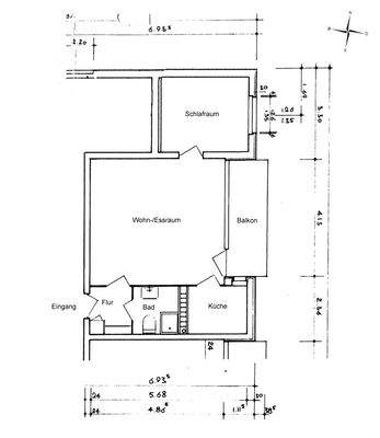 Grundriss der Wohnung