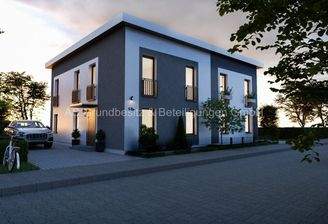 DHH  m² Ansicht abends