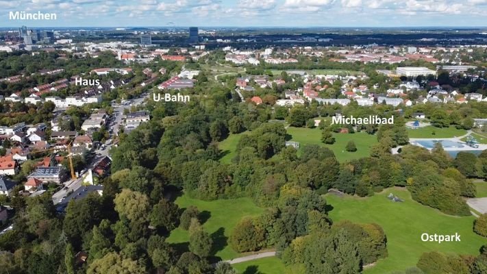 Luftaufnahme - Lage zum Ostpark und U-Bahn