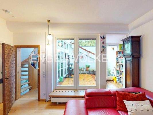 Blick auf die Terrasse