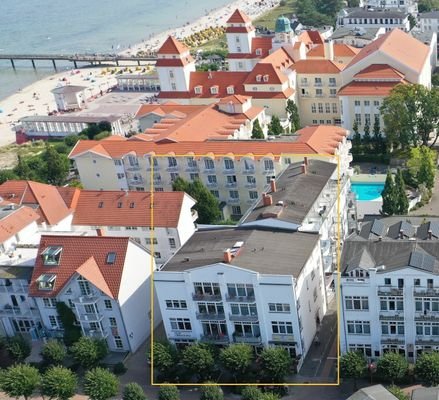 Aussenansicht &quot;Haus Jahreszeiten&quot; mit Seebrücke