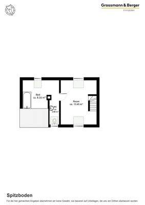 Grundriss Spitzboden