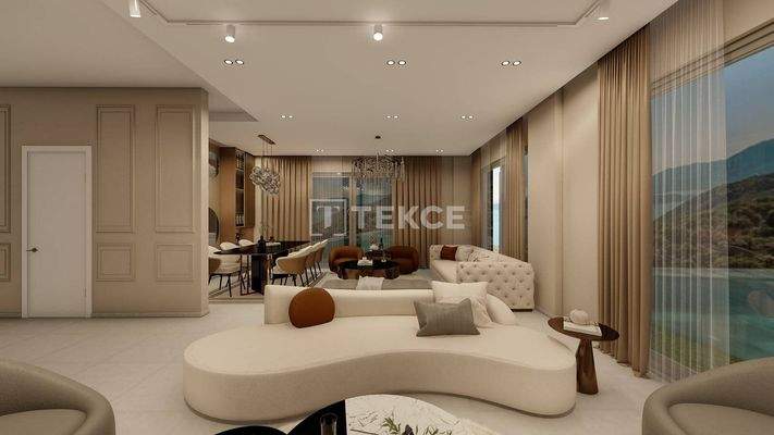 Detached Villas Featuring Infinity Pools in Alanya Tepe