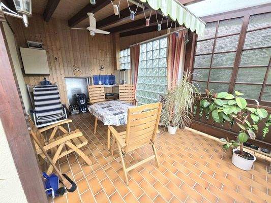 EG Sitzecke auf dem Balkon