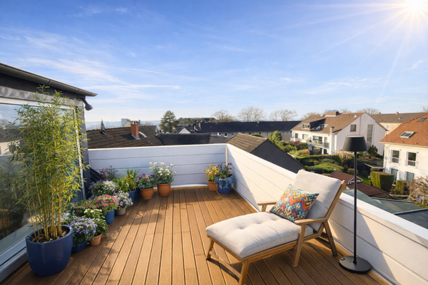 Visualisierung der modernisierten Dachterrasse