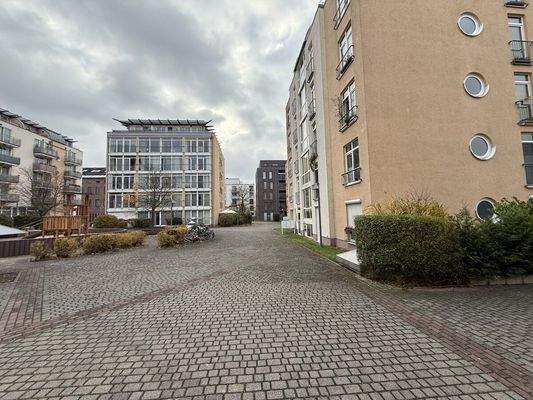 Blick in die Wohnanlage