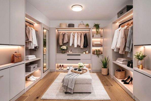 Begehbarer Umkleideschrank im Elternschlafzimmer