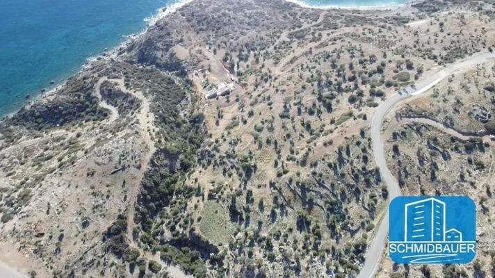 Kreta, Agios Georgios: Fantastisches Grundstück mit Baugenehmigung für ein Haus mit Gästehaus und Swimmingpool