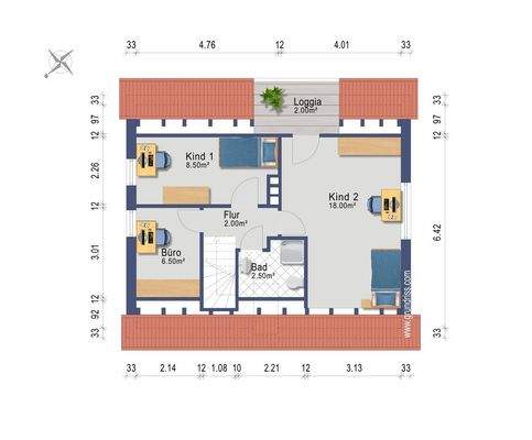 Dachgeschoss (Darstellung und Maßangaben sind ohne Gewähr)