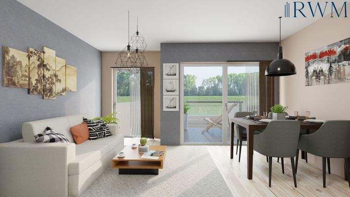 Visualisierung Wohn- & Essbereich