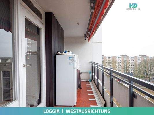 Die Loggia - Westausrichtung