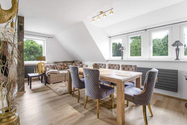 Essbereich im Dachgeschoss
