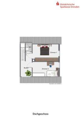 Dachgeschoss möbliert