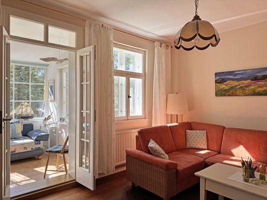 Wohnzimmer und Veranda