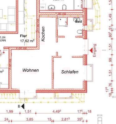 Grundrissskizze-Wohnung
