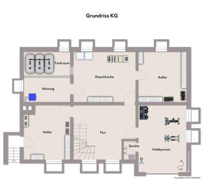 Grundriss KG -Wohnbeispiel - ohne Maßstab