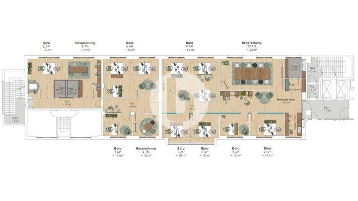 1. Obergeschoss mit ca. 416 m²