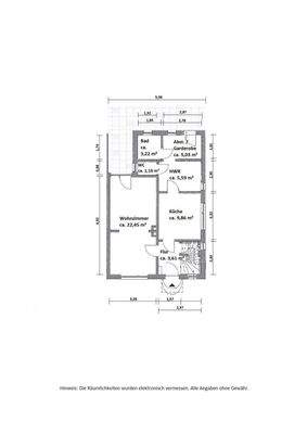 Grundriss EG - nicht maßstabsgetreu