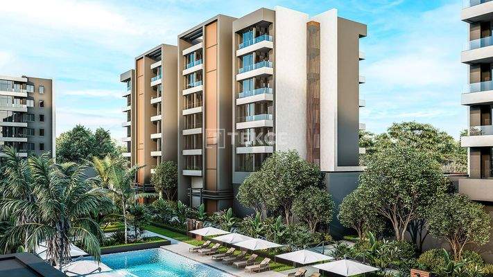 1 and 2-Bedroom Apartments for Sale in Complex in Kepez Antalya