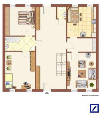 Erdgeschoss Beispiel möbliert