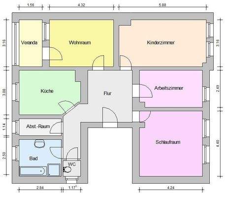 Grundriss, Maße nicht verbindlich!