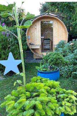 neue Fass-Sauna aus 2025 