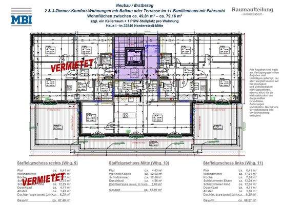 Grundriss Staffelgeschoss