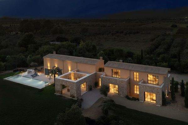 Luftaufnahme bei Nacht