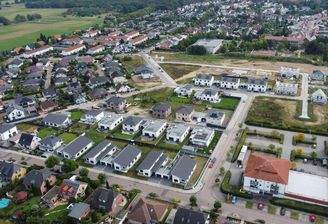 Blick auf das Baugebiet