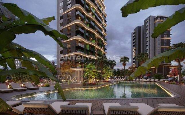 Flats with Large Spaces in Mersin with Nature and Sea Views