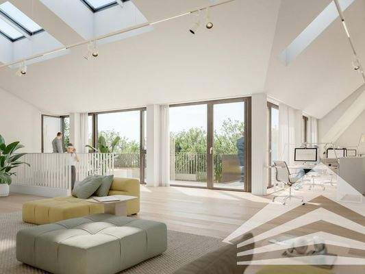 Visualisierung DG Büro innen