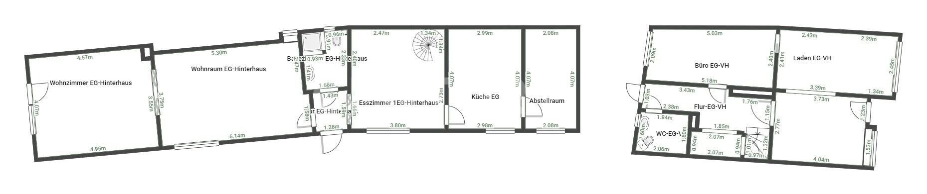 Grundriss Erdgeschoss VH+HH