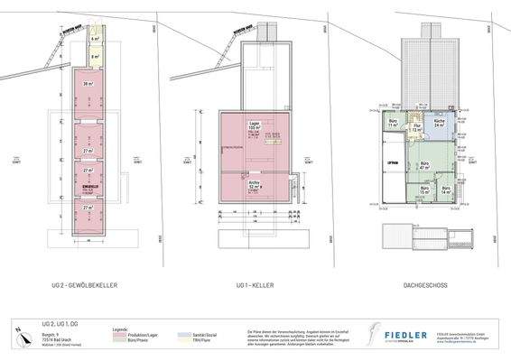 Grundriss UG2-UG1-DG