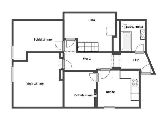 Grundriss Skizze DG links