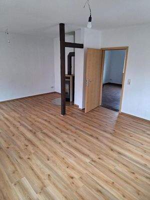 Wohnzimmer mit Kaminofen