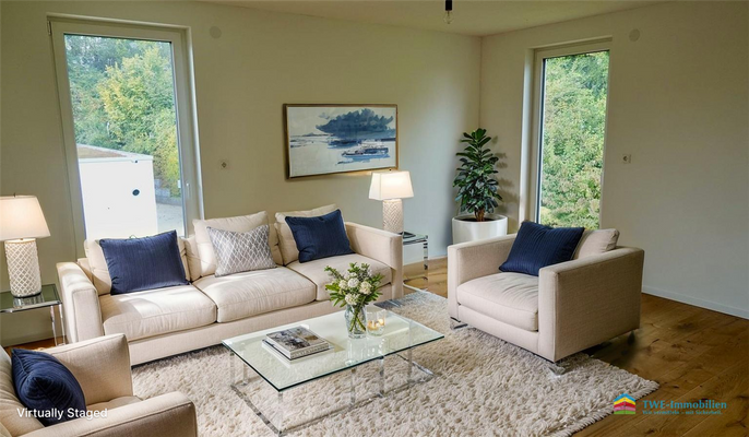 Empfangszimmer - virtually staged