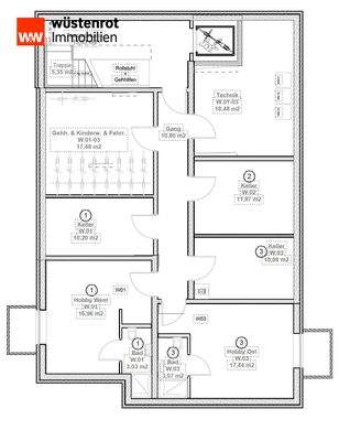 Grundriss Teilungsplan Untergeschoss