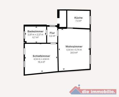 Grundriss der Wohneinheit 3
