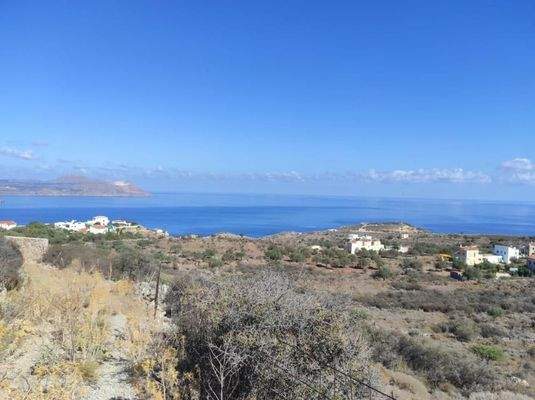 Kreta, Kokkino Chorio: Riesiges Grundstück mit Meerblick zu verkaufen