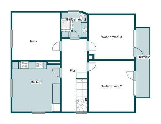 Grundriss Skizze 1.OG