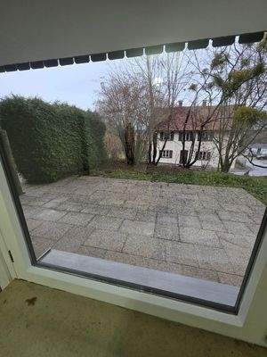 Blick auf die eigene Terrasse 