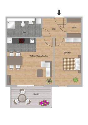 Grundriss_S4177_Meerweinstrasse_15_17_Whg_11_18 - 2 Zimmer