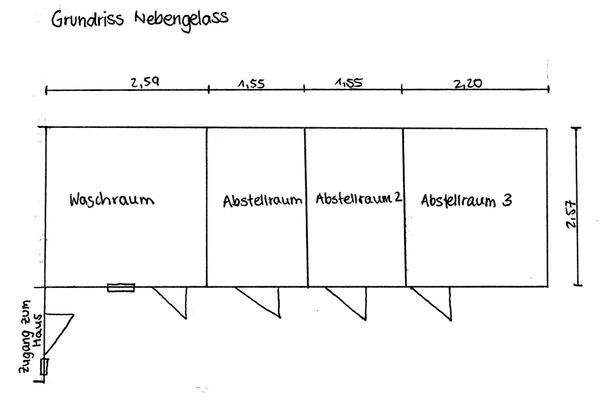 Grundriss Nebengelass