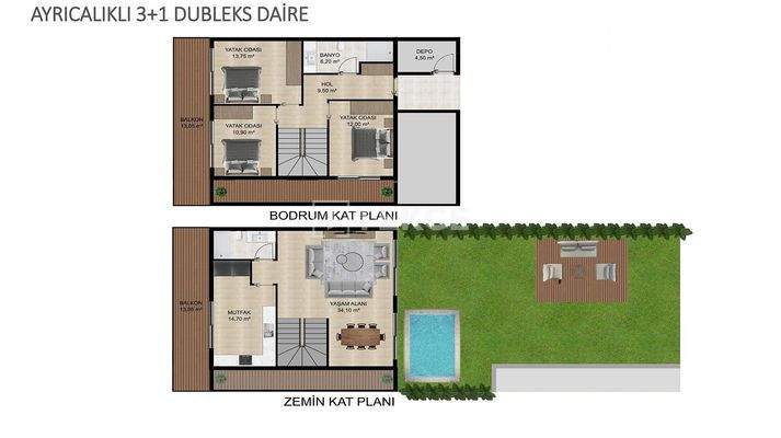 Apartments with Private Pools and Gardens in İzmir Çeşme