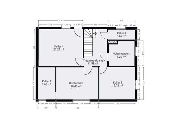 Kellergeschoss Grundriss