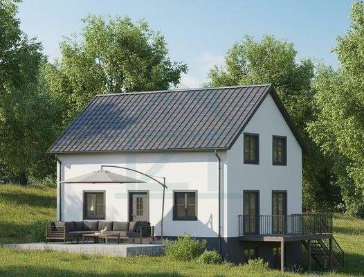 Ansicht EFH mit Keller im Mädertal