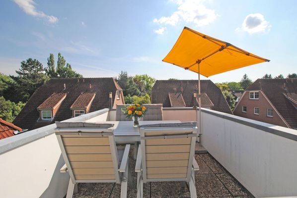 Die schöne Dachterrasse